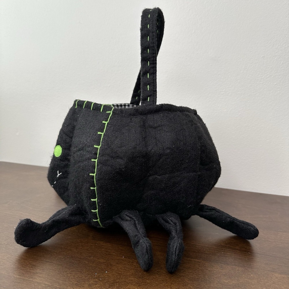Pottery Barn Kids Spider Halloween Trick Or Treat Tote Back Candy Basket Retired - Picture 3 of 16
